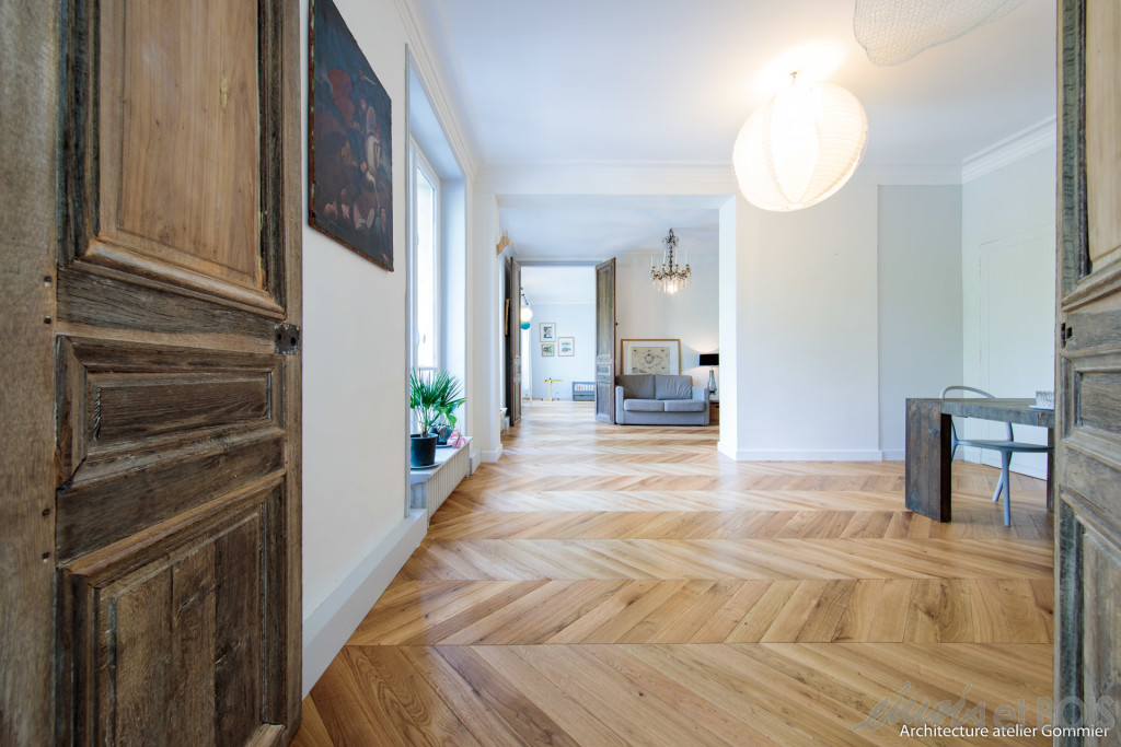 Point de Hongrie chêne naturel - Parquet en chêne huilé - Emois & Bois