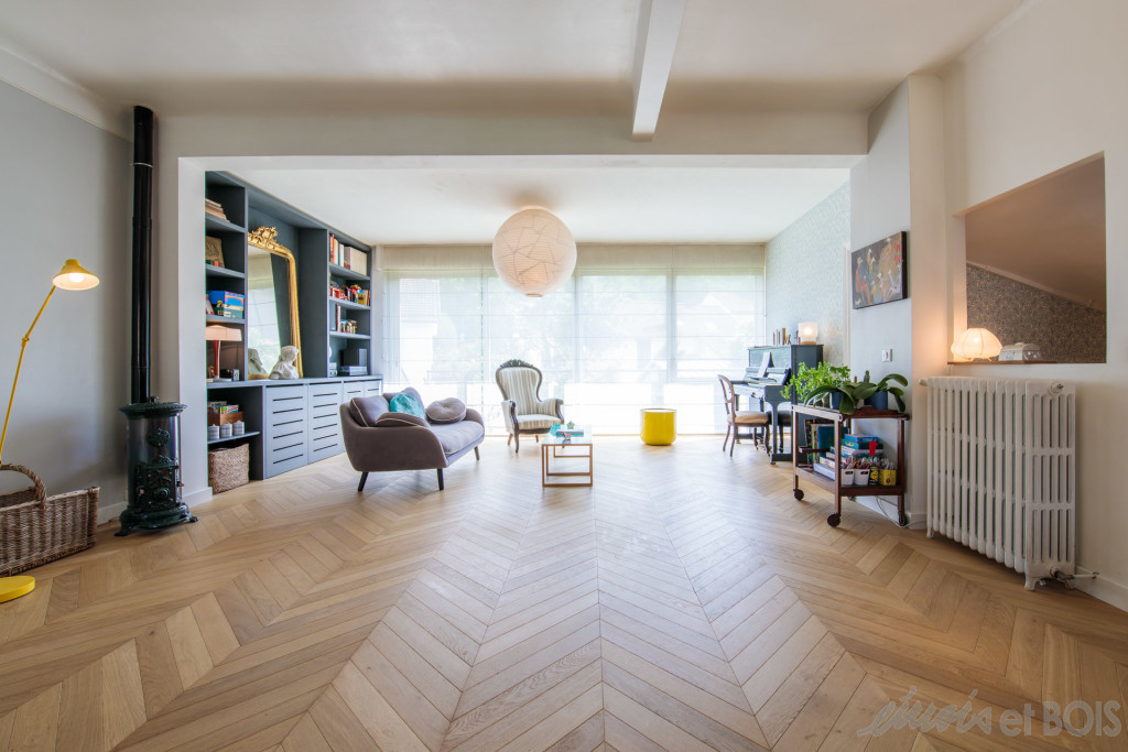 Selvaggio en point de Hongrie - Collection "Couleurs du Temps" - Parquet en chêne massif huilé - Emois & Bois